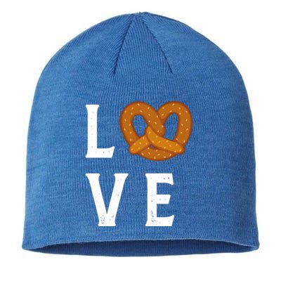 I Love Pretzels For Pretzel Day Funny Ger Foodie Lover Cute Gift Sustainable Beanie