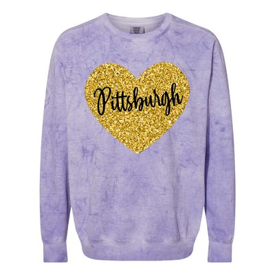 I Love Pittsburgh Pennsylvania USA Colorblast Crewneck Sweatshirt