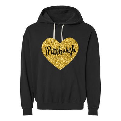 I Love Pittsburgh Pennsylvania USA Garment-Dyed Fleece Hoodie