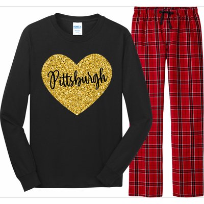 I Love Pittsburgh Pennsylvania USA Long Sleeve Pajama Set