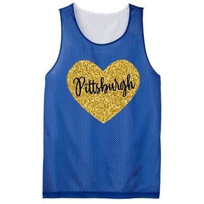 I Love Pittsburgh Pennsylvania USA Mesh Reversible Basketball Jersey Tank