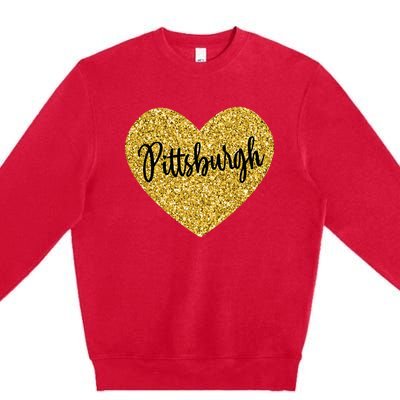 I Love Pittsburgh Pennsylvania USA Premium Crewneck Sweatshirt