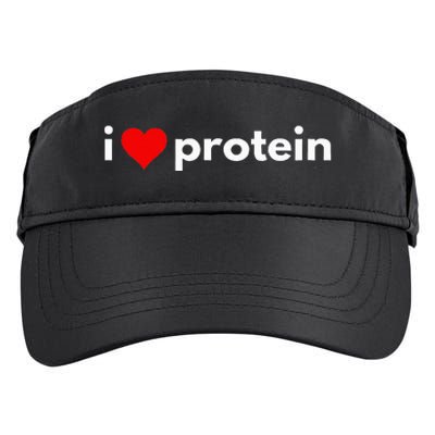 i love protein funny foodie Adult Drive Performance Visor