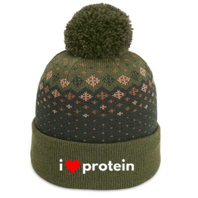 i love protein funny foodie The Baniff Cuffed Pom Beanie