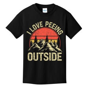 I Love Peeing Outside Camping Lovers Camper Funny Kids T-Shirt