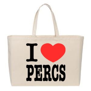 I Love Percs Cotton Canvas Jumbo Tote