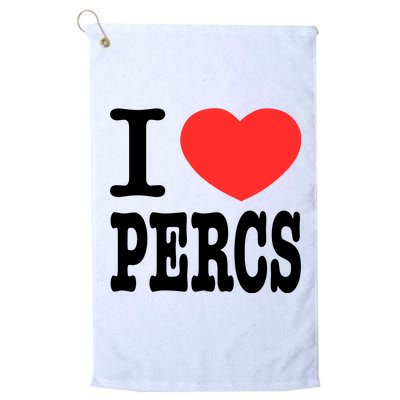 I Love Percs Platinum Collection Golf Towel