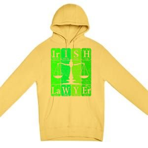 Irish Lawyer Periodic Table Elets Nerd Attorney Gift Premium Pullover Hoodie