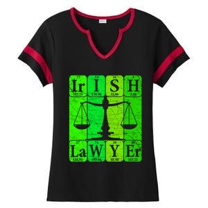 Irish Lawyer Periodic Table Elets Nerd Attorney Gift Ladies Halftime Notch Neck Tee