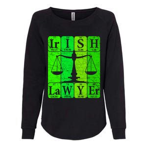 Irish Lawyer Periodic Table Elets Nerd Attorney Gift Womens California Wash Sweatshirt