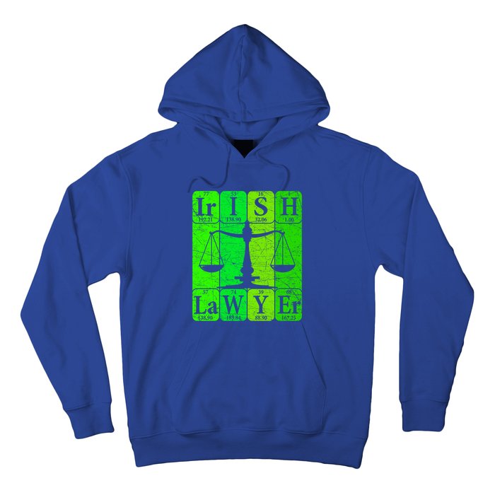 Irish Lawyer Periodic Table Elets Nerd Attorney Gift Hoodie