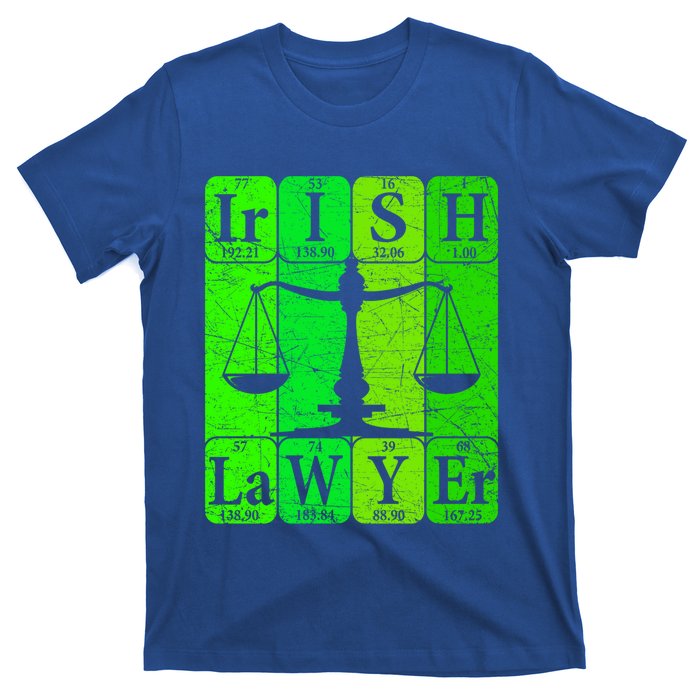 Irish Lawyer Periodic Table Elets Nerd Attorney Gift T-Shirt