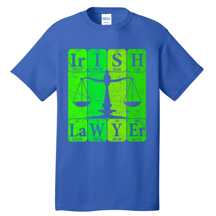 Irish Lawyer Periodic Table Elets Nerd Attorney Gift Tall T-Shirt