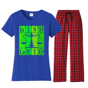 Irish Lawyer Periodic Table Elets Nerd Attorney Gift Women's Flannel Pajama Set