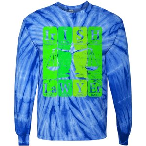 Irish Lawyer Periodic Table Elets Nerd Attorney Gift Tie-Dye Long Sleeve Shirt