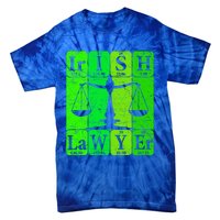 Irish Lawyer Periodic Table Elets Nerd Attorney Gift Tie-Dye T-Shirt