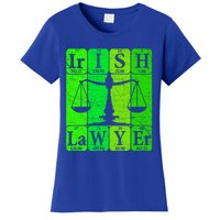 Irish Lawyer Periodic Table Elets Nerd Attorney Gift Women's T-Shirt