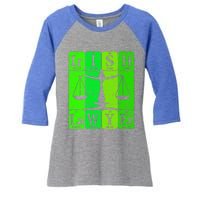 Irish Lawyer Periodic Table Elets Nerd Attorney Gift Women's Tri-Blend 3/4-Sleeve Raglan Shirt