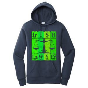 Irish Lawyer Periodic Table Elets Nerd Attorney Gift Women's Pullover Hoodie