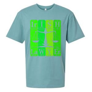 Irish Lawyer Periodic Table Elets Nerd Attorney Gift Sueded Cloud Jersey T-Shirt