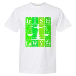 Irish Lawyer Periodic Table Elets Nerd Attorney Gift Garment-Dyed Heavyweight T-Shirt