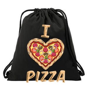 I Love Pizza For Pizza Lover Drawstring Bag