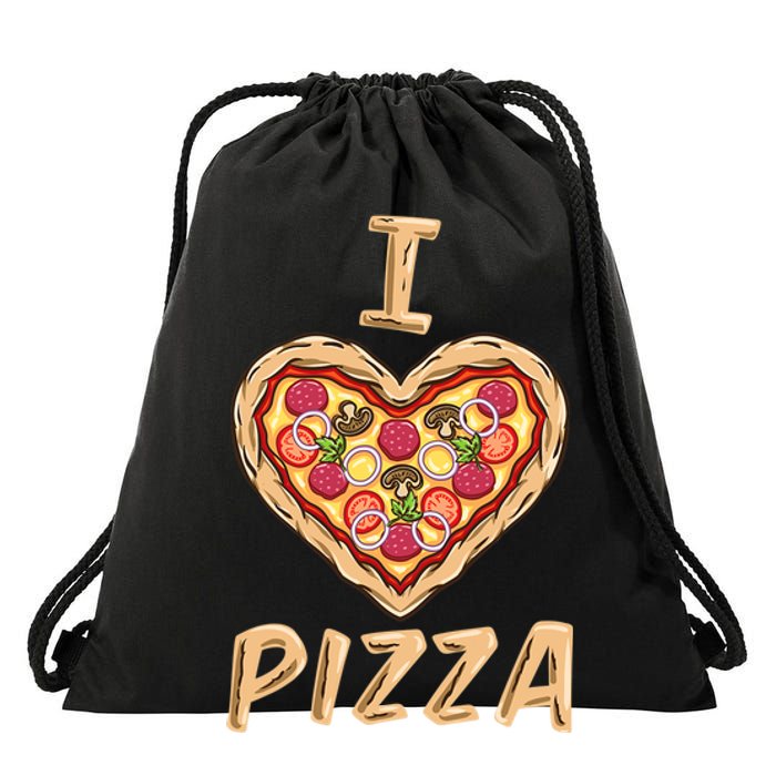 I Love Pizza For Pizza Lover Drawstring Bag