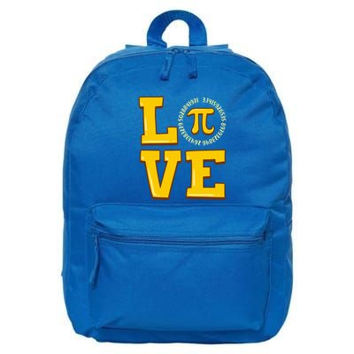 I Love Pi Happy Pi Day Geeky Math Celebration Gift 16 in Basic Backpack