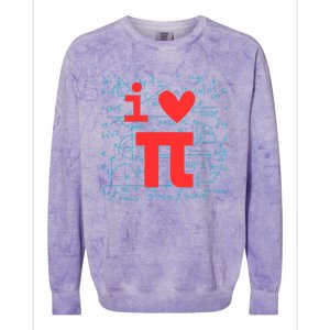 I Love Pi For Math Teacher School Happy Pi Day Math Lover Cool Gift Colorblast Crewneck Sweatshirt