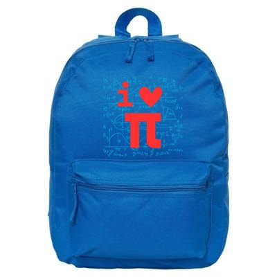 I Love Pi For Math Teacher School Happy Pi Day Math Lover Cool Gift 16 in Basic Backpack