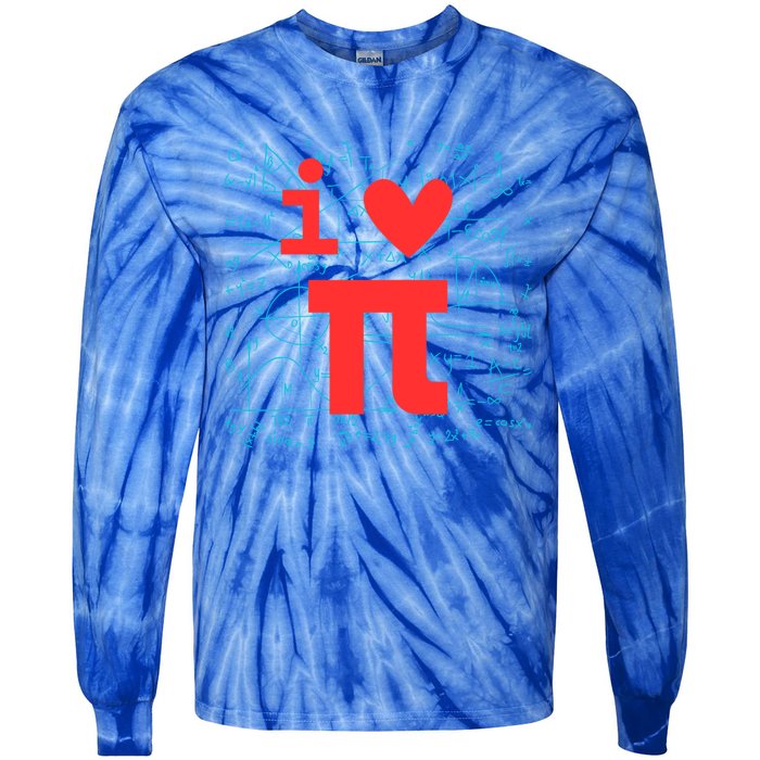 I Love Pi For Math Teacher School Happy Pi Day Math Lover Cool Gift Tie-Dye Long Sleeve Shirt