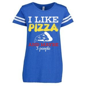 I Like Pizza And Maybe 3 People Gift Enza Ladies Jersey Football T-Shirt