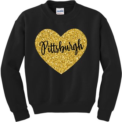 I Love Pittsburgh Pennsylvania USA Kids Sweatshirt