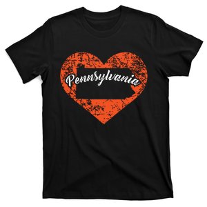 I Love Pennsylvania Funny Cute State Pride Heart Gift T-Shirt