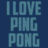 I Love Ping Pong Table Tennis Player Quote Button