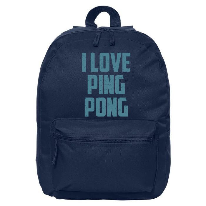 I Love Ping Pong Table Tennis Player Quote 16 in Basic Backpack