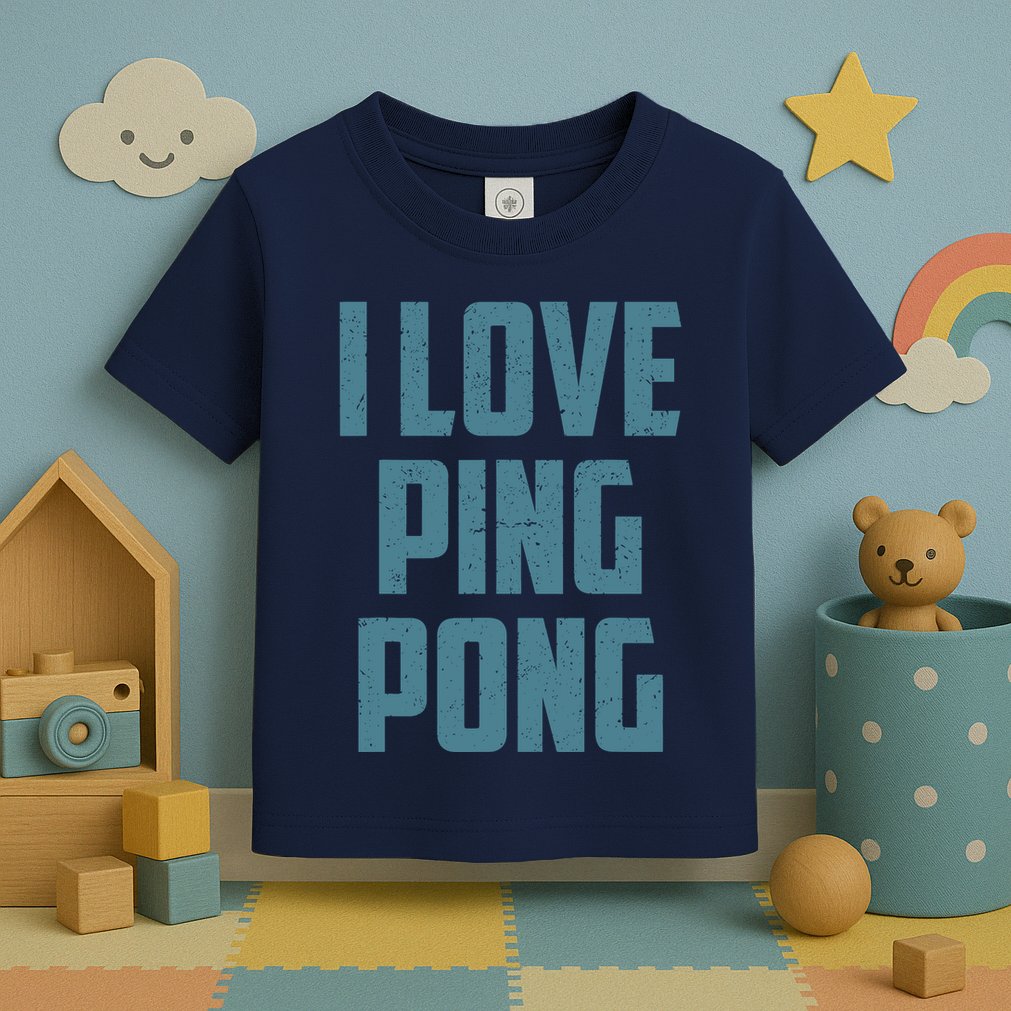 I Love Ping Pong Table Tennis Player Quote Toddler T-Shirt