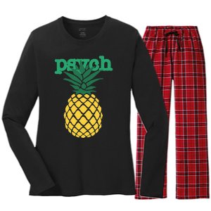 I Love Psych Gus Nicknames Pineapple Awesome Harajuku Funny Women's Long Sleeve Flannel Pajama Set 