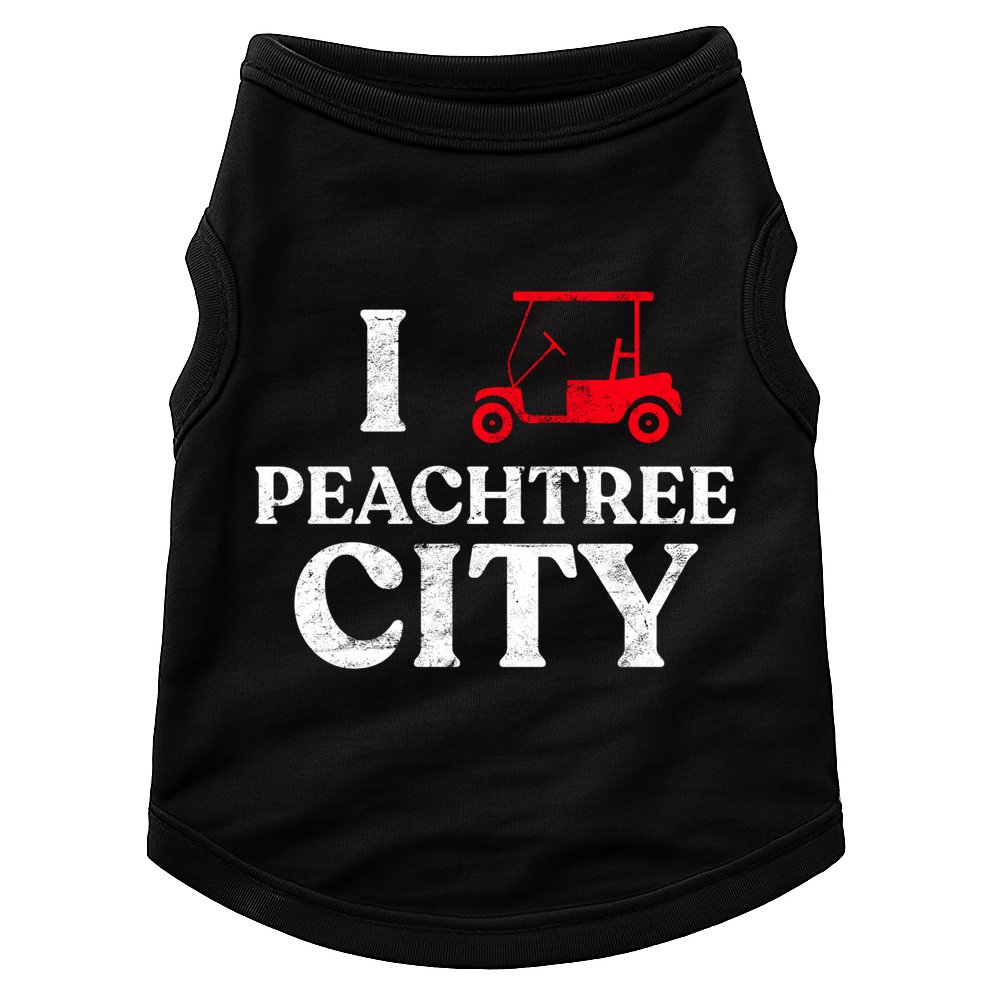 I Love Peachtree City GA Funny Golf Cart State of Georgia Doggie Tank