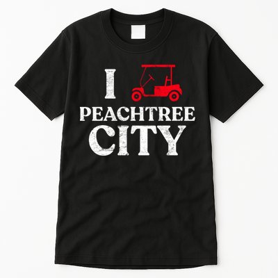 I Love Peachtree City GA Funny Golf Cart State of Georgia Tall T-Shirt
