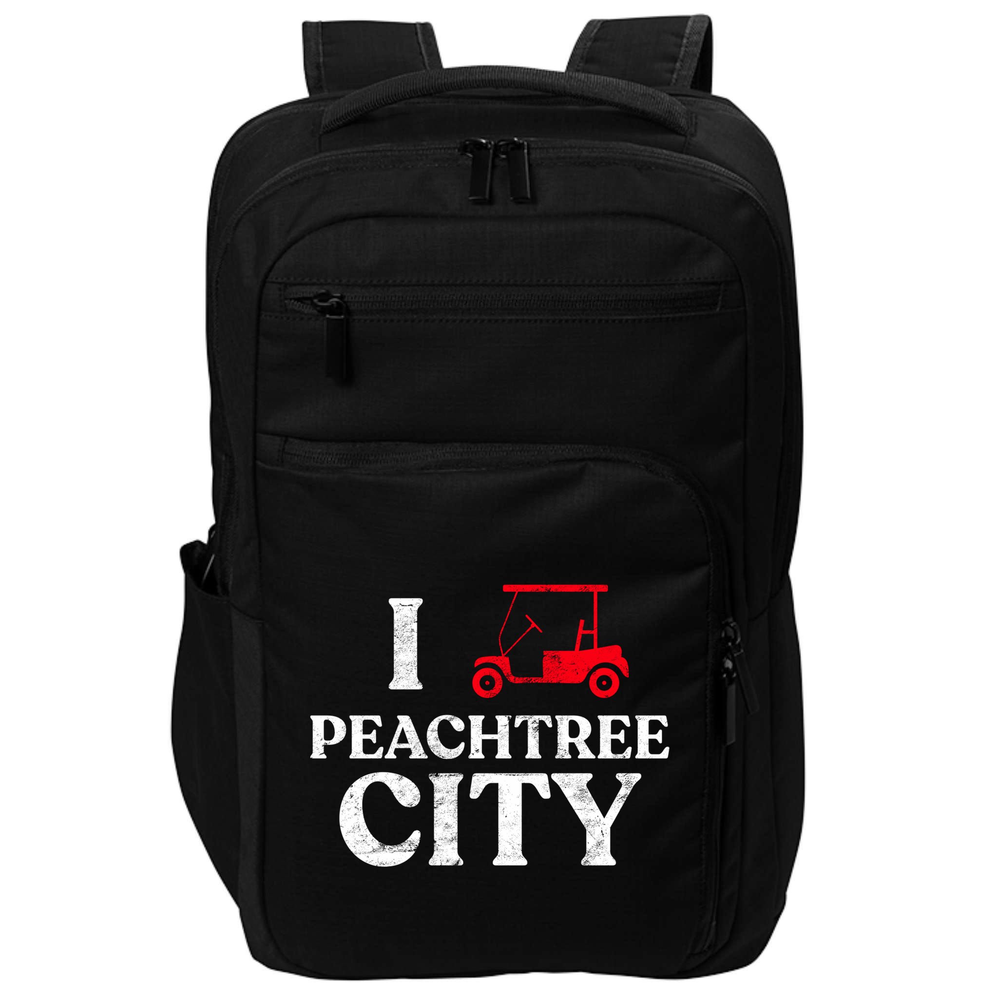 I Love Peachtree City GA Funny Golf Cart State of Georgia Impact Tech Backpack