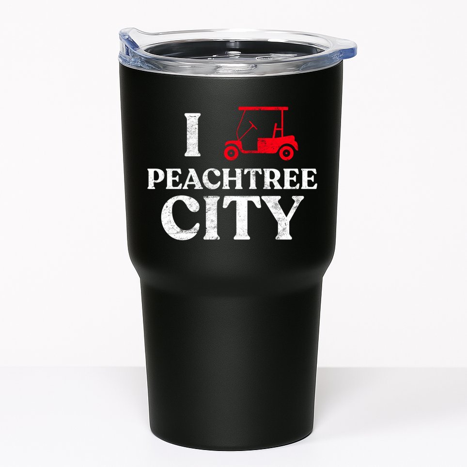 I Love Peachtree City GA Funny Golf Cart State of Georgia Tumbler