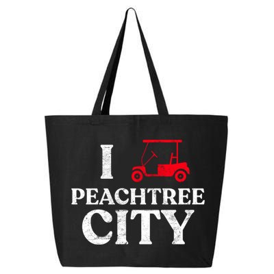 I Love Peachtree City GA Funny Golf Cart State of Georgia 25L Jumbo Tote