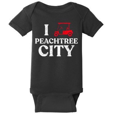 I Love Peachtree City GA Funny Golf Cart State of Georgia Baby Bodysuit