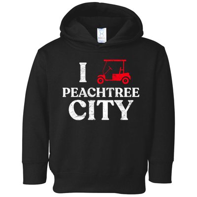 I Love Peachtree City GA Funny Golf Cart State of Georgia Toddler Hoodie