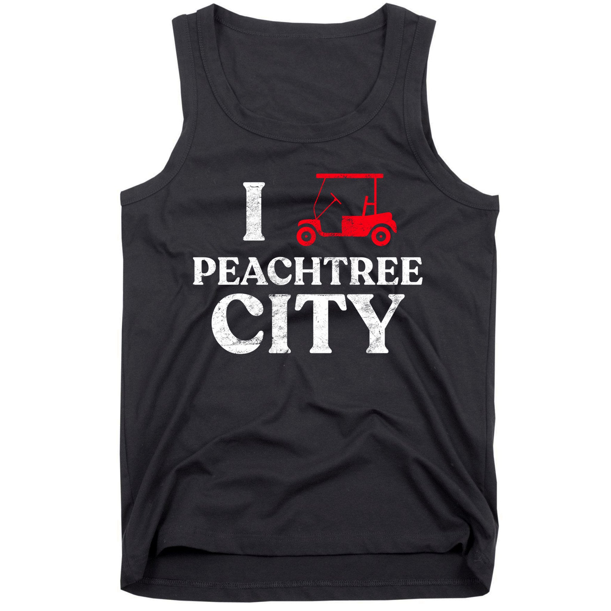 I Love Peachtree City GA Funny Golf Cart State of Georgia Tank Top