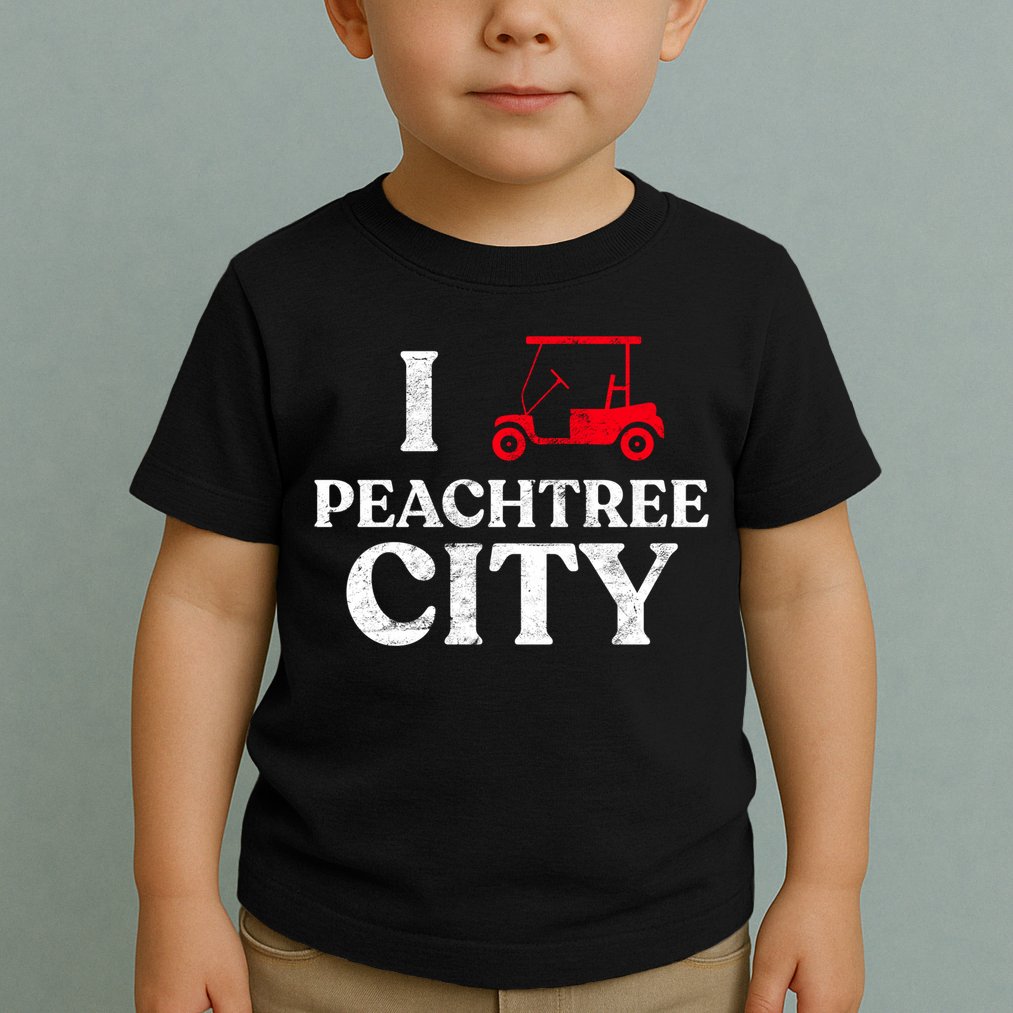 I Love Peachtree City GA Funny Golf Cart State of Georgia Toddler T-Shirt