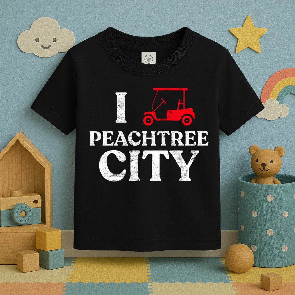 I Love Peachtree City GA Funny Golf Cart State of Georgia Toddler T-Shirt