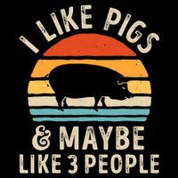 I Like Pigs And Maybe Like 3 People Pig Lover Farmer Retro Impact Tech Backpack