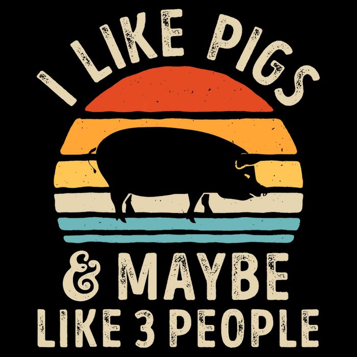I Like Pigs And Maybe Like 3 People Pig Lover Farmer Retro Impact Tech Backpack